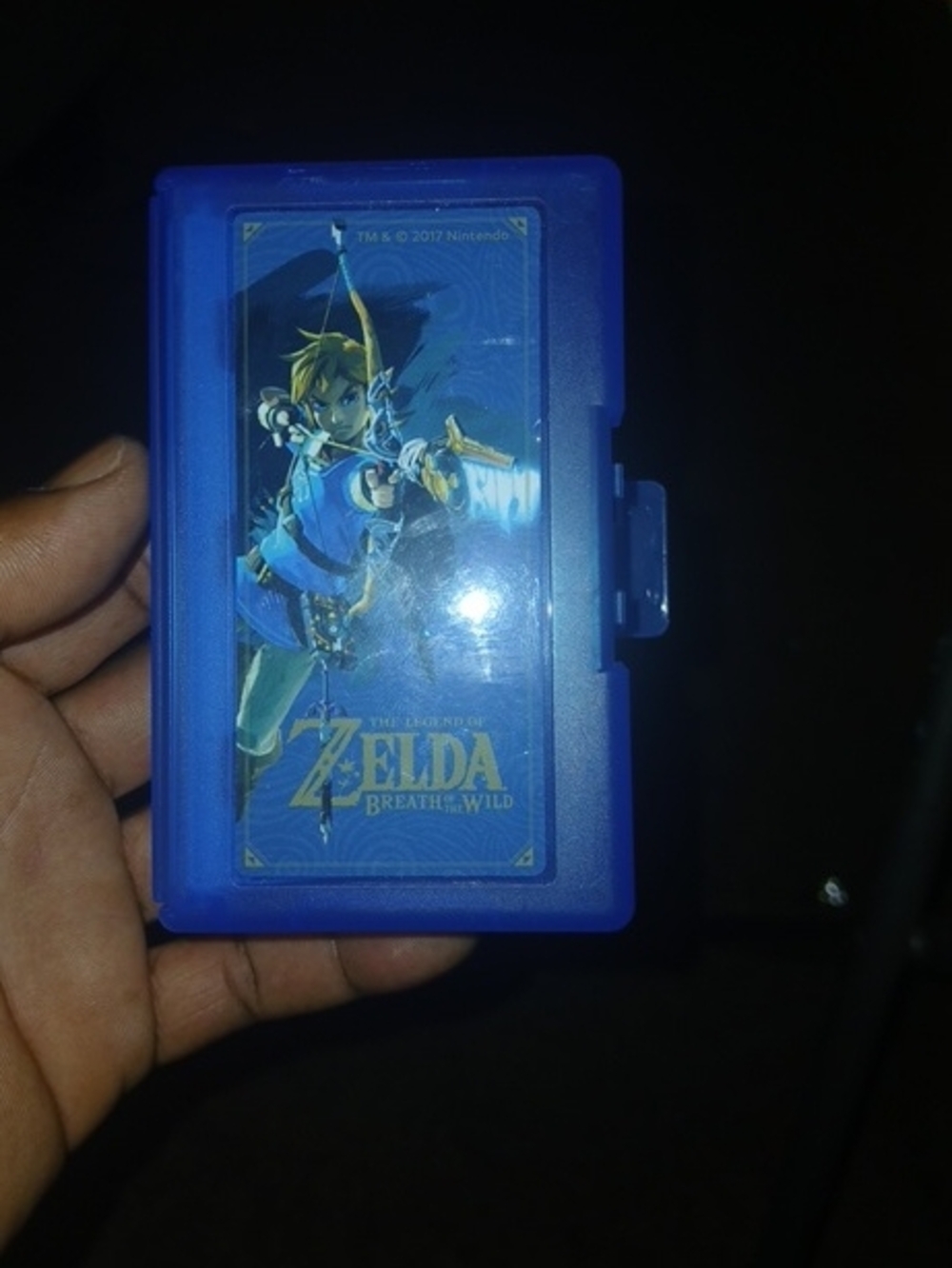 Nintendo Blue The Legend of Zelda Breath of the Wild Game Card Case